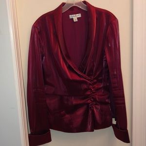 Burgundy blouse